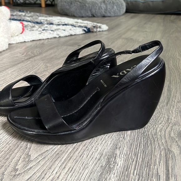 Prada Slingback Wedge Sandals - Picture 8 of 8